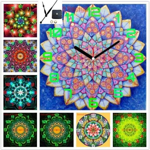 2020 clock diamond mosaic sale flower diamond painting 5d with clock football 5d diamond embroidery full decor home wall sticker