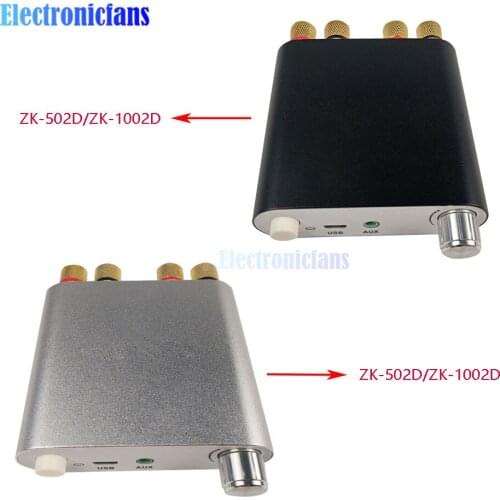 50WX2 100WX2 ZK-502D ZK-1002D Bluetooth 5.0 Wireless Stereo Audio Power Amplifier Board 2.0 Channel Stereo Equalizer Module