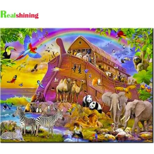 Diy Diamond Embroidery Ark Van Noach Full Square Drill New Arrival 5D Diamond Painting Cross Stitch Kit Home Decoration N2257