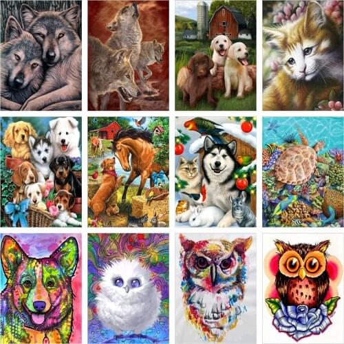 Diamond Painting 5d Diy Animal Full Diamond Mosaic Cross Stitch Kit Home Decoration 3d Painting Wall Decoration