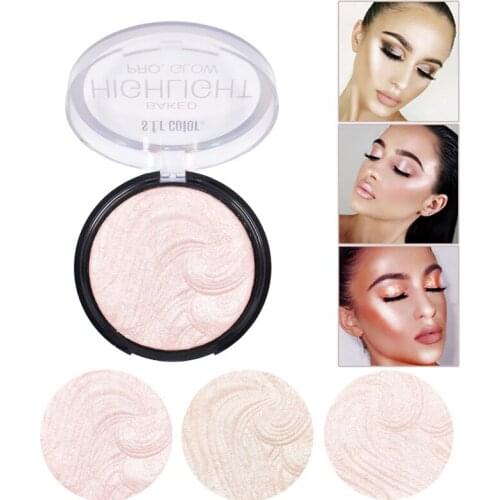 High Gloss Powder Tray Waterproof And Sweatproof Monochrome Baking Powder Brightening Powder Glitter Repairing MakeUp TSLM1