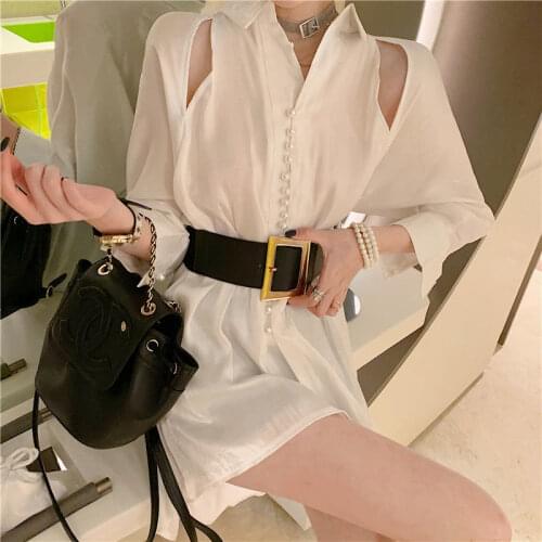 Blouse Women Shirt Spring Summer Shoulder Width Loose Womens Shirt Skirt Top Blusas Mujer De Moda