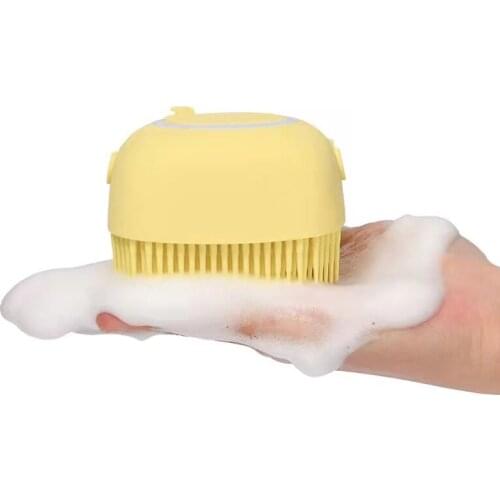 Household multifunctional silicone bath brush, childrens scrubbing brush, can be installed with shower gel, massage brush