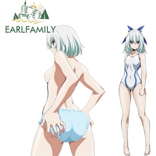 EARLFAMILY 13cm Super Sexy Girl Car Sticker Miyata Sayaka Anime Beauty JDM Style Motorcycle Decal Vinyl Window Car Styling