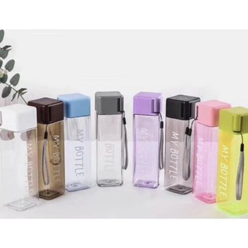 Hot Sale Square Transparent Water Cup Portable Outdoor Sealed Leak-proof And Drop-resistant Plastic Water Cup Drop Shipping