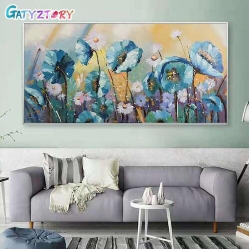GATYZTORY 60*120cm diy Painting by numbers flower picture Canvas painting Decorate your living room