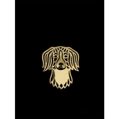 Trendy cute Kooikerhondje animal brooches plated silver plated men brooches fashion jewelry hand of king