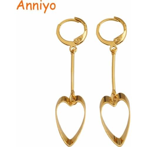 Anniyo Gold Color Trendy Earrings for Women/Girls,Party Jewelry Gifts for Mother #005114