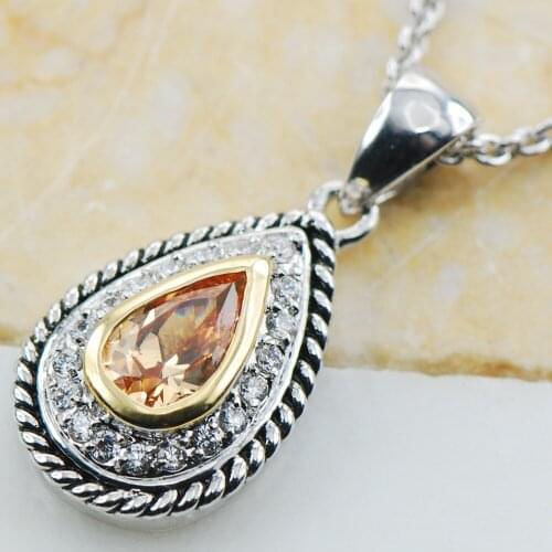 Morganite 925 Sterling Silver Fashion Jewelry Pendant TE623