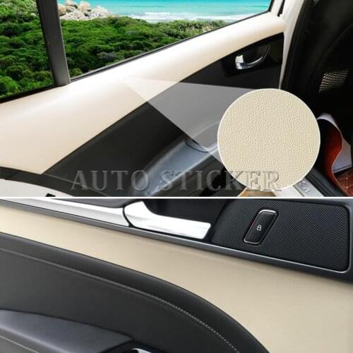 Car Interior Decoration Sticker Beige Red Silver Black Brown Leather Croco Skin PVC Adhesive Vinyl Film Stickers For Dashboard