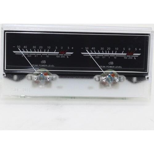 NEW 6.3 Double Pointer Power Amplifier VU Meter DB level Audio Power Meter With Backlight And Voltage