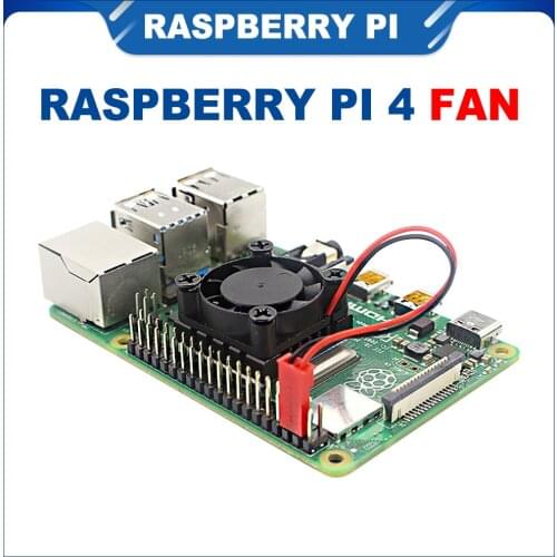 ITINIT R44 Raspberry Pi 4B Cooling Fan + Aluminum Metal Heat Sink CPU RAM Cooler for Raspberry Pi 4 Model B
