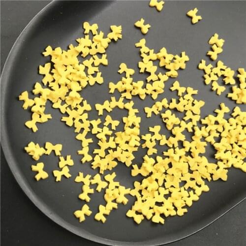 50g Bowknot Polymer Clay Sprinkle For Kids Diy,Soft Clay For Craft Clay/Nail Art/Scrapbook Decoration DIY,Filler