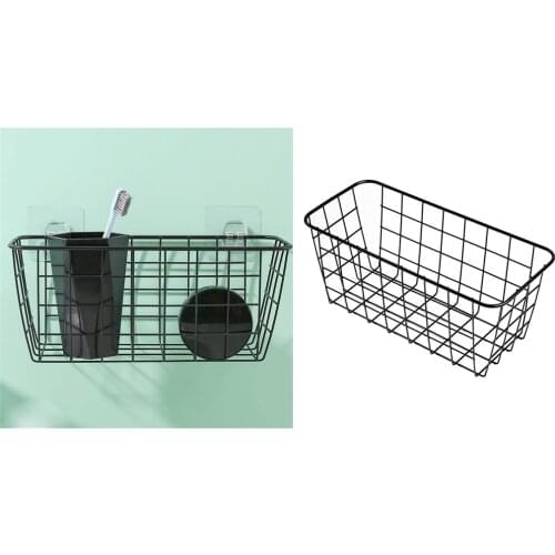 Bathroom Towels Soaps Basket Rack Vegetables Storage Shelf Black/White