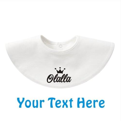 Custom Baby Bibs Your Text Here Baby Bib Personalized Baby Bib Baby Shower Gift for any Girl or Boy Add Babys Name Cotton Bib
