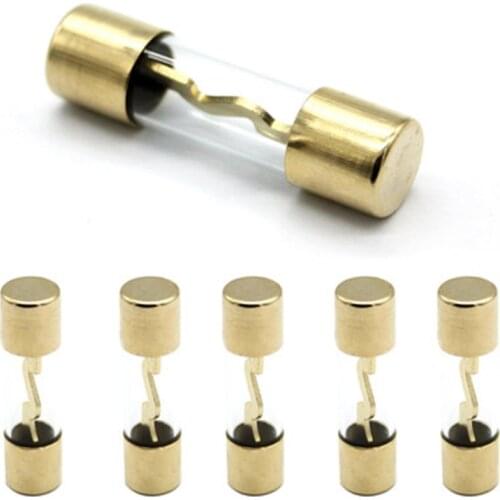 10*38 Gold Plated Glass AGU Fuse Fuses Pack Car Audio Amp Amplifier 10A 15A 20A 25A 30A 40A 50A 60A 70A 80A 100A