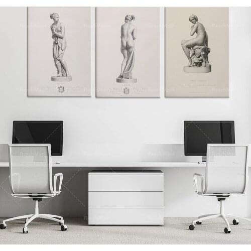 Greek goddess statue prints, 3 pieces, Roman sculpture art, Greek mythology, ancient art, Roman Greece, museum posters, Aphrodit