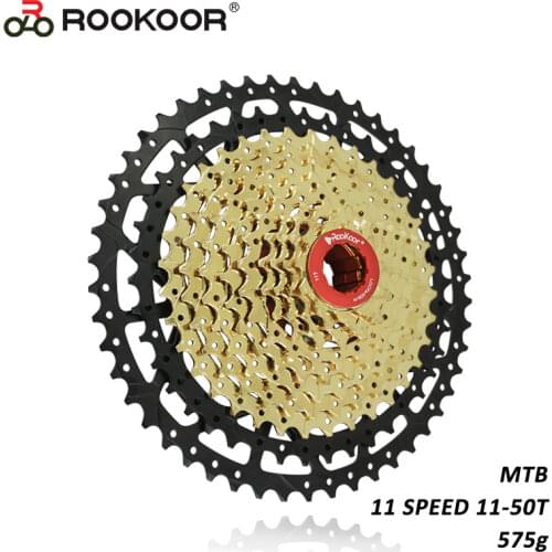 Rookoor 2020 Brand New Mountain Bike 11 Speed Cassette Velocidade MTB Bicycle Parts Sprocket 11-50T Gold Golden Ultralight 575g