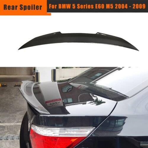 Rear Trunk Boot Lip Wing Lid Spoiler For BMW 5 Series E60 Base Sedan M Sport M5 2004 - 2009 Rear Trunk Spoiler Carbon Fiber