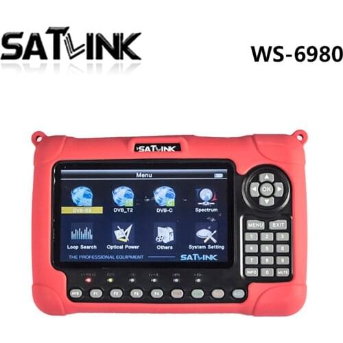 Satlink WS-6980 hevc 7 Inch LCD WS6980 DVB-S2/C DVB-T2 Optical Detection Spectrum Satellite Finder Satlink WS 6980
