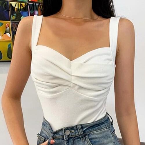 LVINMW Sexy Sleeveless Backless Strapless Bandage Crop Top 2020 Summer Women Chic Solid Slim Elastic Tank Tops Outfits Street