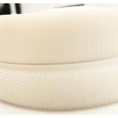 1.2''(3cm)Width 6meters .Injected fastening Tape,Non pilling loop&Injected hook Sewing Garment ,shoes ,bags acceories.white