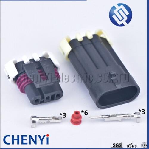 1 Set 3 Pin 1.5 Delphi male female Auto Waterproof Electrical Connector Plug Bearing position sensor connector Fuse box 12059595