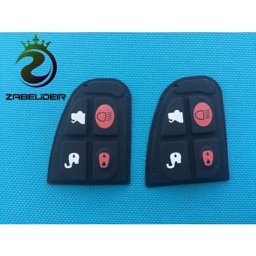 10Pcs/Lot Of New Replacement Rubber Pad For Jaguar X Type XF E S 4 Button Remote Key Fob Flip Shell Blank Case Car Accessories