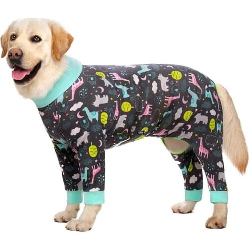 2020 Printing Large Dog Clothes Cartoon Pajamas for Gril Boy Dogs Coat 4 Legs Dog Jumpsuit Sweatshirt Dog Clothing Pets Clothing