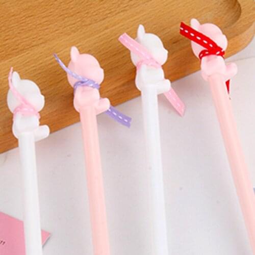 36PCS No Expression Scarf Bear Creative Gel Pen Cute Bear Black Water-based Pen Stationery Office Accessories