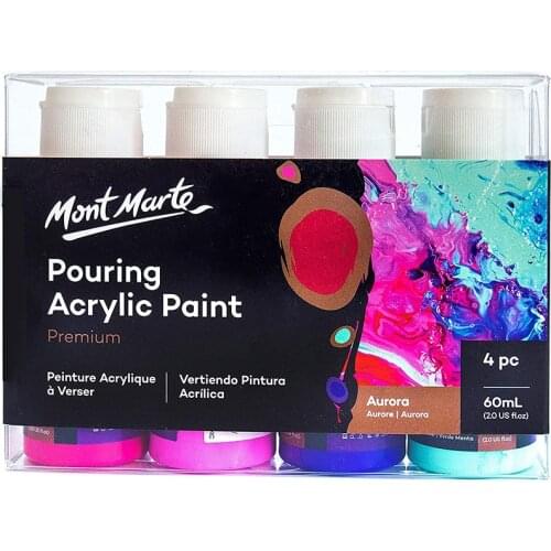 4x60ml/Set Oil Paint Set Fabric Paint Marbling Paint Silicone Acrylic Pouring Medium Drawing Tool For Artist DIY