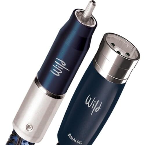 Audiophile Wild Silver-plated RCA Interconnect HiFi Audio Cable with Carbon Fiber 72V DBS for Amplifier CD Player