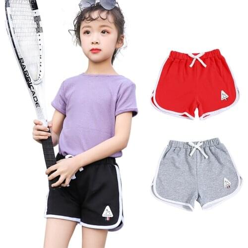 Lolanta 7 Colors Girls' Active Dolphin Shorts Kids Bike Running Summer Beach Sports Pants for Children 3-11 Years Red Pink Black