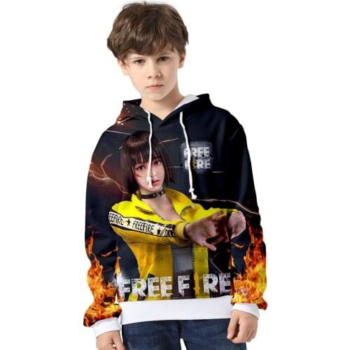 Kids Hoodies Free Fire Shooting Game 3d Hoodie Sweatshirt Boys Girls Long Sleeve Jacket Coat Children custom 3d mens hoodie