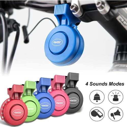 Electric Bike Horn Electronic Bicycle Bell 120dB Waterproof 4 Sound Modes Mini USB Rechargeable Bike Horn for Mountain Bike, BMX