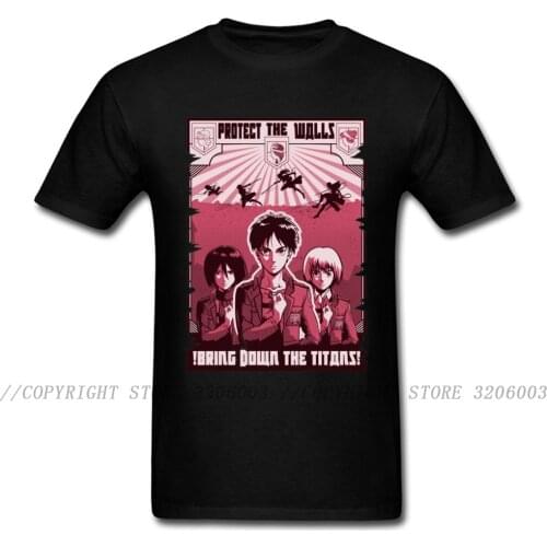 Survey Corps T Shirt Men Anime Manga T-shirt Attack On Titan Tshirt Ackerman Captain Print Tops & Tees Vintage Logo Clothes