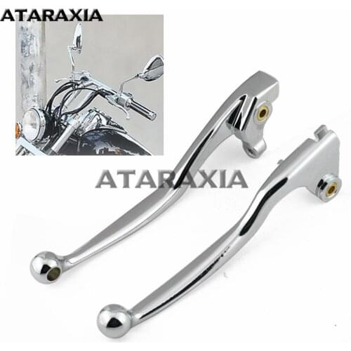 CHROME FRONT BRAKE & CLUTCH LEVERS Brake Clutch Lever for Yamaha V-Star 650 1100 Custom Drag XVS400 1996-2002