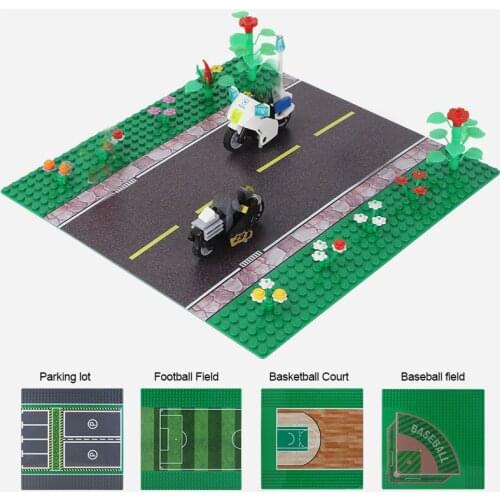 DIY 32*32 Dots Classic Base Plates Blocks Bricks Baseplates Construction Building Toys Parking lot baseball field football field