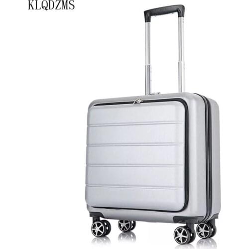 KLQDZMS 18 Inch Mens Business Wheeled Suitcase Trolley Womans Travel Luggage With Laptop Bag Innovative Luggage