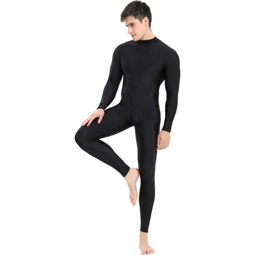AOYLISEY Adult Long Sleeve Turtle Neck Unitard for Men One Piece Plus Size Full Body Women Jumpsuits Dance Wear Zentai Costumes