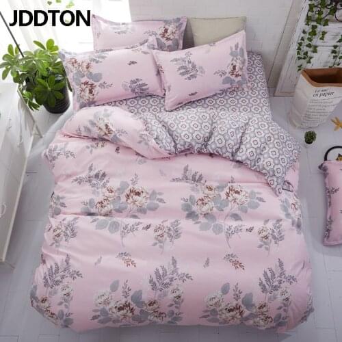 JDDTON 2020 Drunk And Fragrant Fashion Bedding Set Linen Duvet Cover Pastoral Set AB Side Bed Sheet Set Pillowcase Cover BE111