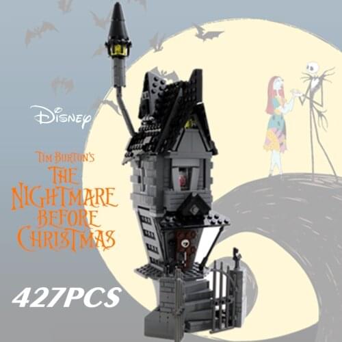 Disney 427PCS Jack Skellingtons House-Nightmare Before Christmas MOC Building Blocks Diy Toys Bricks Creative Gift for Kid