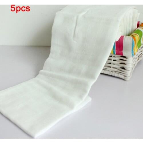 5pcs Multi-functional Cotton Baby Gauze Diapers For Newborn Infant Saliva Towel 50X70cm Double Layers Washable Baby Pillow Towel