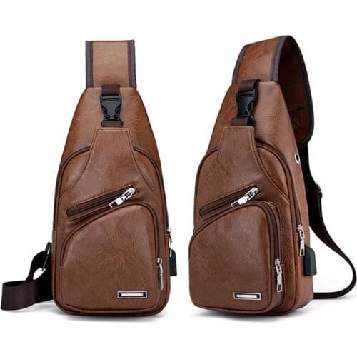Mens Bags PU Leather Sling Bag Chest Shoulder Bags Cross Body Cycle Day Packs Satchel Travel Bags /BL1