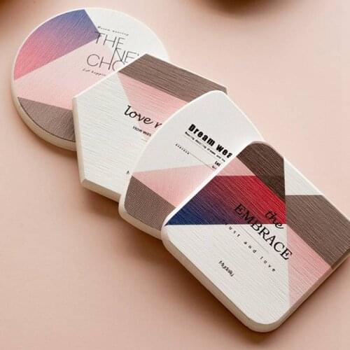 Diatom Mud Coaster Cup Pad Non-slip Heated Mat Coffee Tea Drink Coasters Pad Tea Mug Drinks Holder Table Mat Table Decoration F