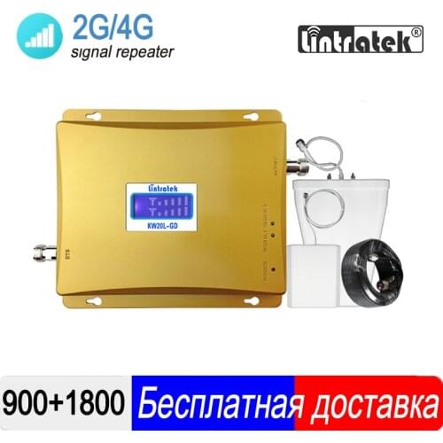 Lintratek GSM 900 4G LTE 1800 Signal Repeater Mobile Phone Signal Booster LCD Display Dual Band Amplifier Celular Repetidor #50