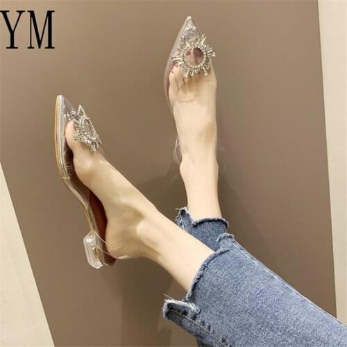 Sexy Women Sandals Fashion High Heels Pumps Buckle Crystal PVC Wedge Shoes for women Summer Shoes Transparent Sandals Gladiator0