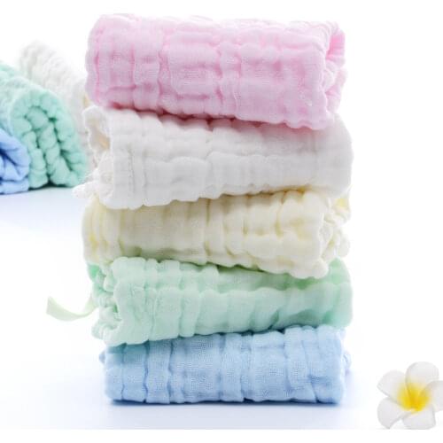 1 piece Gauze Square Handkerchief Newborn Baby Wipes Face Six layers of Seersucker Cotton Handkerchief 30*30cm baby stuff