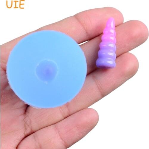 DYL762U 3D Unicorn Horn Silicone Mold - Cupcake Topper Cake Decorating Candy Chocolate Resin Polymer Clay Jewelry Making Mold