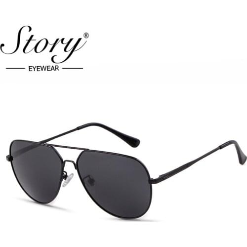STORY fashion pilot sunglasses sunglasses men 2019 brand designer vintage alloy Polarized driver sun glasses male shades Z63711T